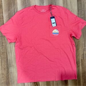 Vineyard Vines Men's Coral Size XL Short Sleeve Tee